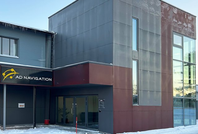 The entrance of AD Navigation's office in Tønsberg, Norway.