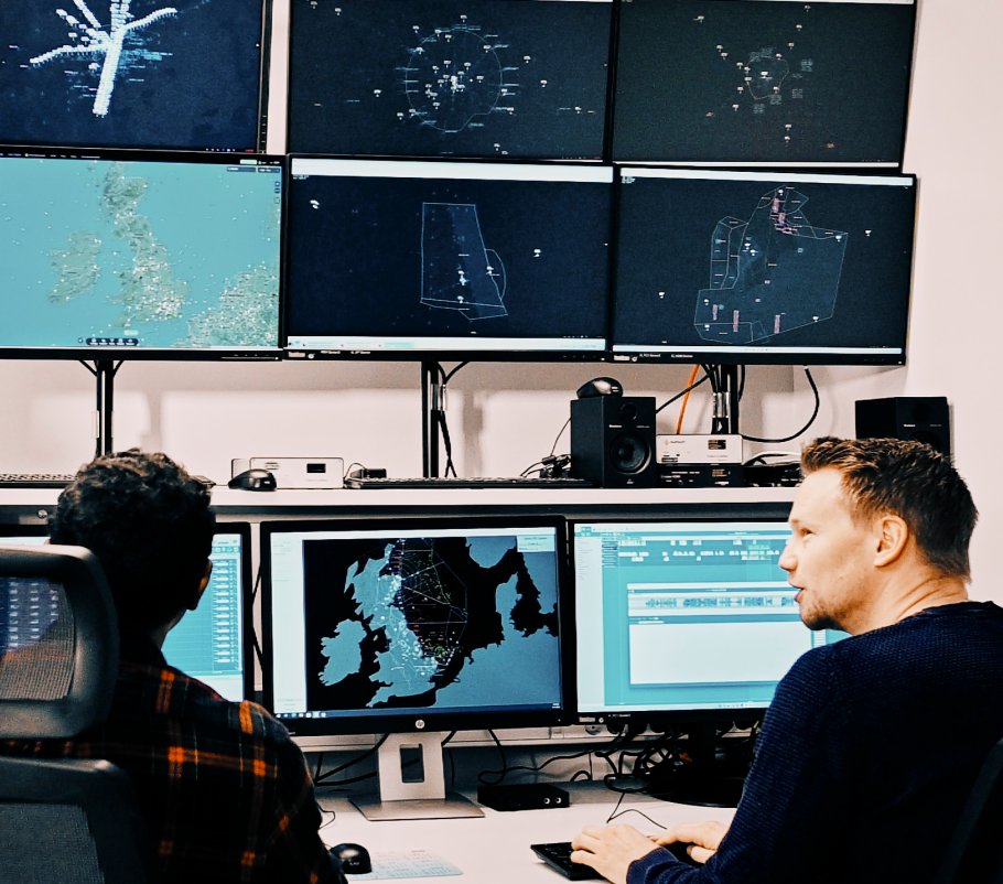 Jotron employee is testing ATC remote control.