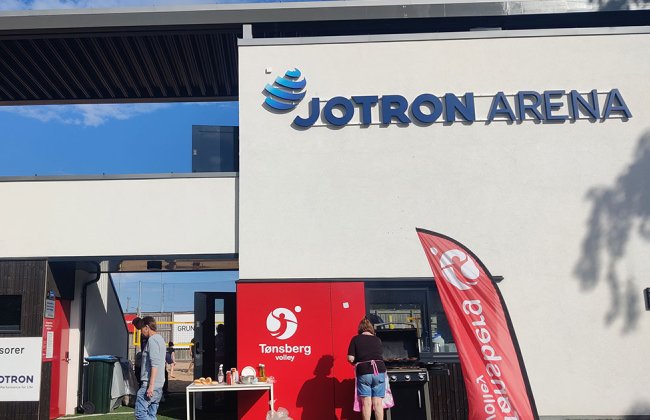 Outside Jotron Arena Tønsberg. Outside Jotron Arena Tønsberg.