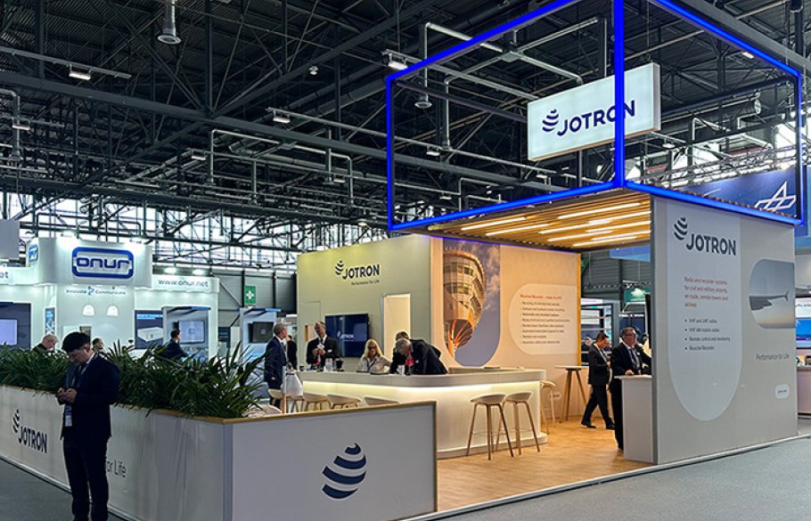 Jotron's stand at the Airspace World exhibition in Geneva 2024.