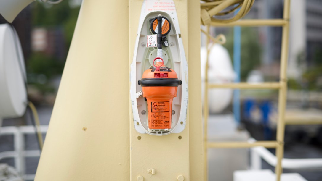 A Tron 60AIS EPIRB without front bracket.