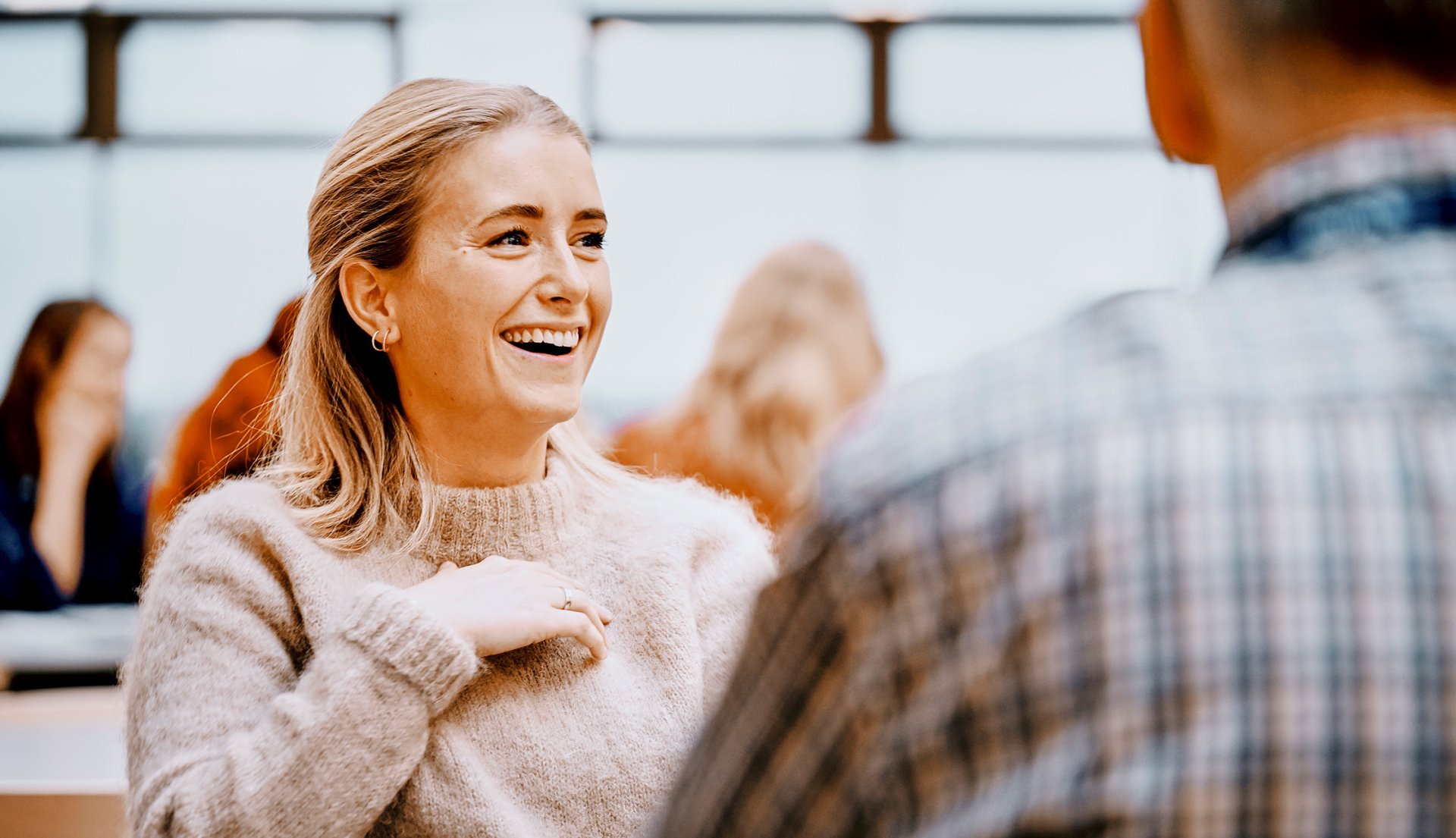 Smiling Jotron employee.