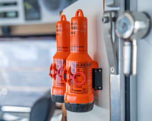 Tron AIS-SART mounted on a vessel.