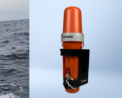 Jotron TronTracker fishing buoy tracker at sea.