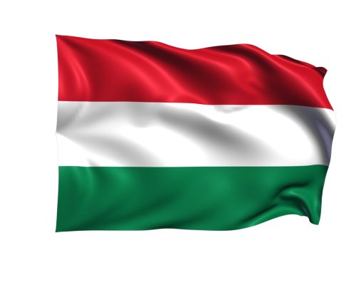 The Hungarian flag.