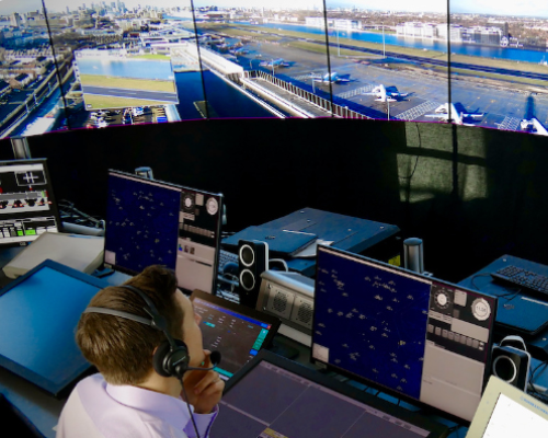 Inside a digital tower.