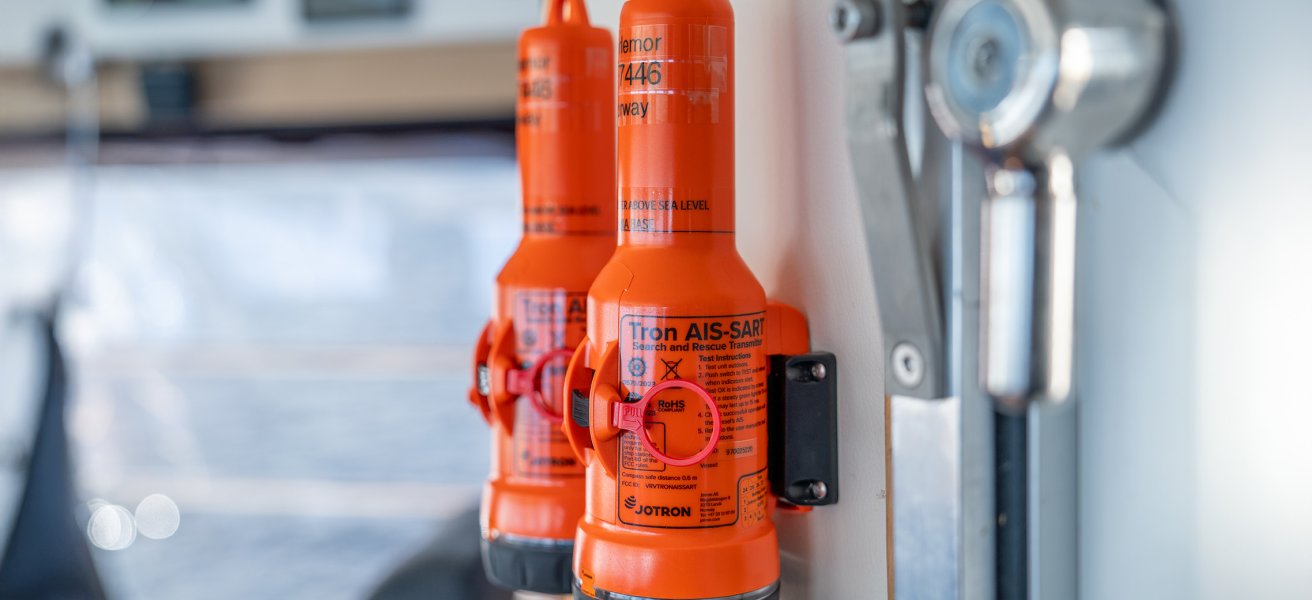 Tron AIS-SART mounted on a vessel.