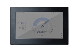 SKIPPER SL1200-SB 9-inch touch display showing real-time speed-over-ground data for the SATLOG system.
