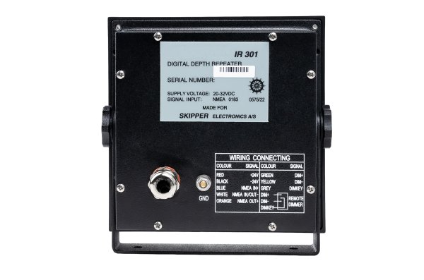 SKIPPER IR 301 remote depth repeater with digital depth display (back).