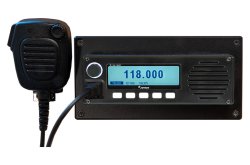 TR-910 Offshore Radio with a handheld microphone.