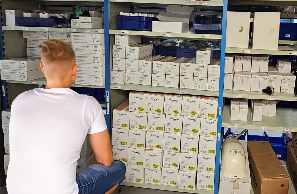 Jotron proucts at Vico's warehouse.